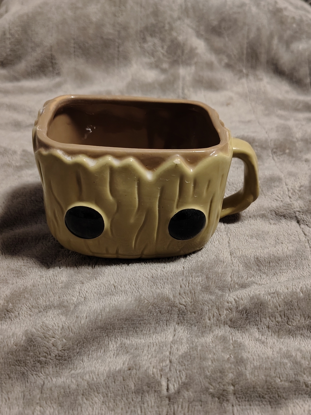 Funko Yellow Ceramic Character Mug with Black Eye Accents